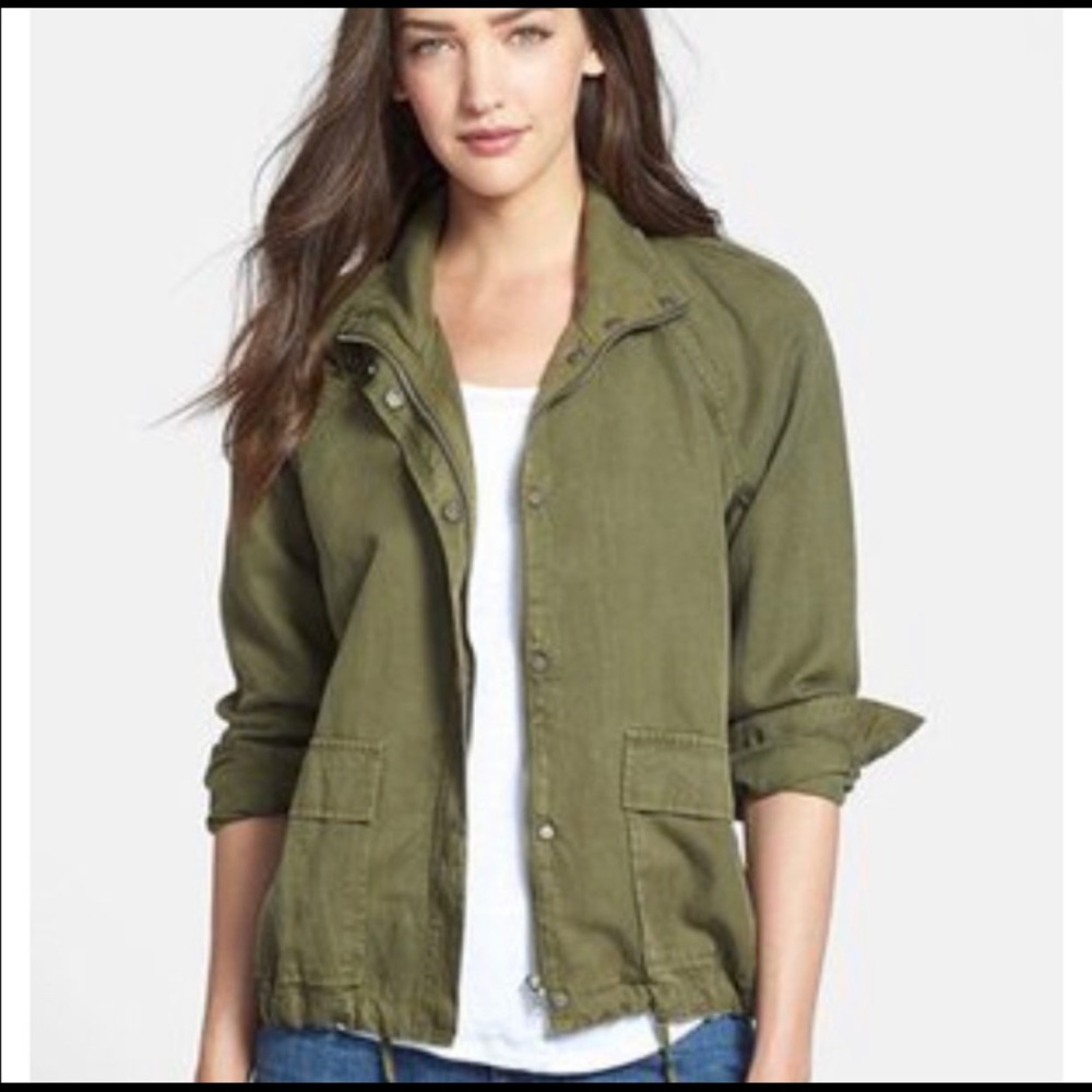 Eileen Fisher Olive Green Utility Military Jacket